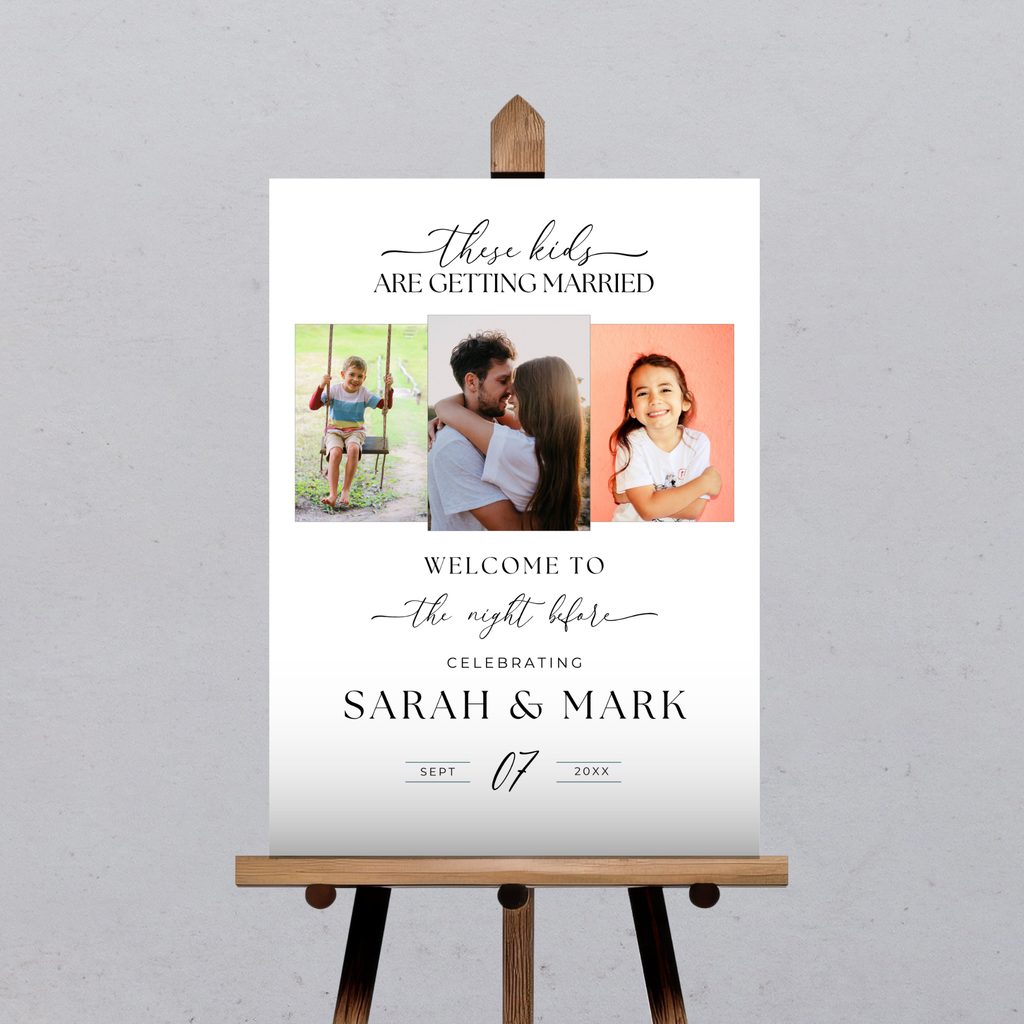 These Kids Are Getting Married Rehearsal Dinner Stationery Pack | Editable Canva Templates